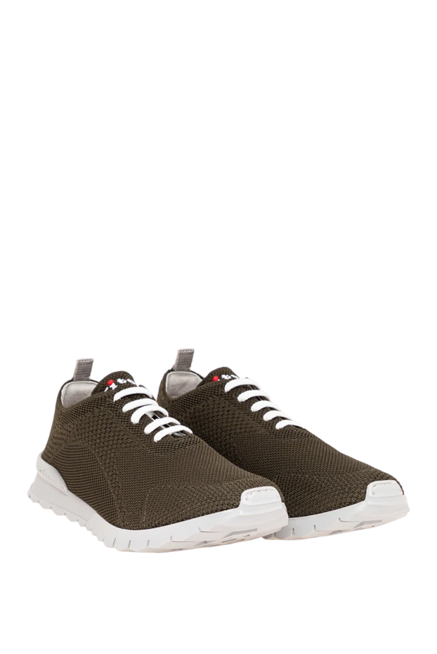 Kiton khaki knit sneakers with an ultra-light contrast sole 194718 - photo 2