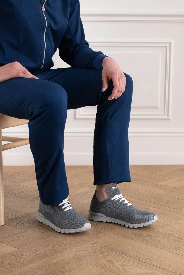 Kiton light gray knit sneakers with an ultra-light sole 194720 - photo 2