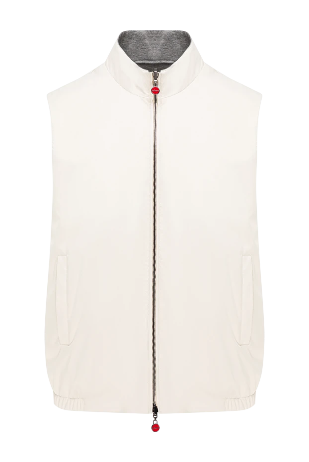 Kiton reversible cream-grey waistcoat with a stand-up collar 194730 - photo 1