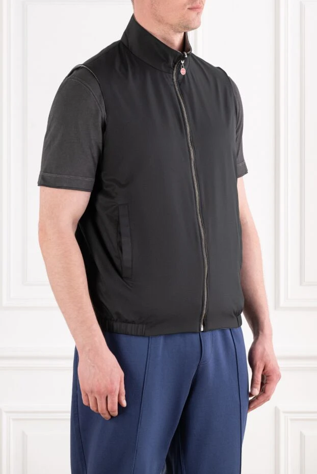 Kiton black straight-cut vest with a zipper 194731 - photo 3