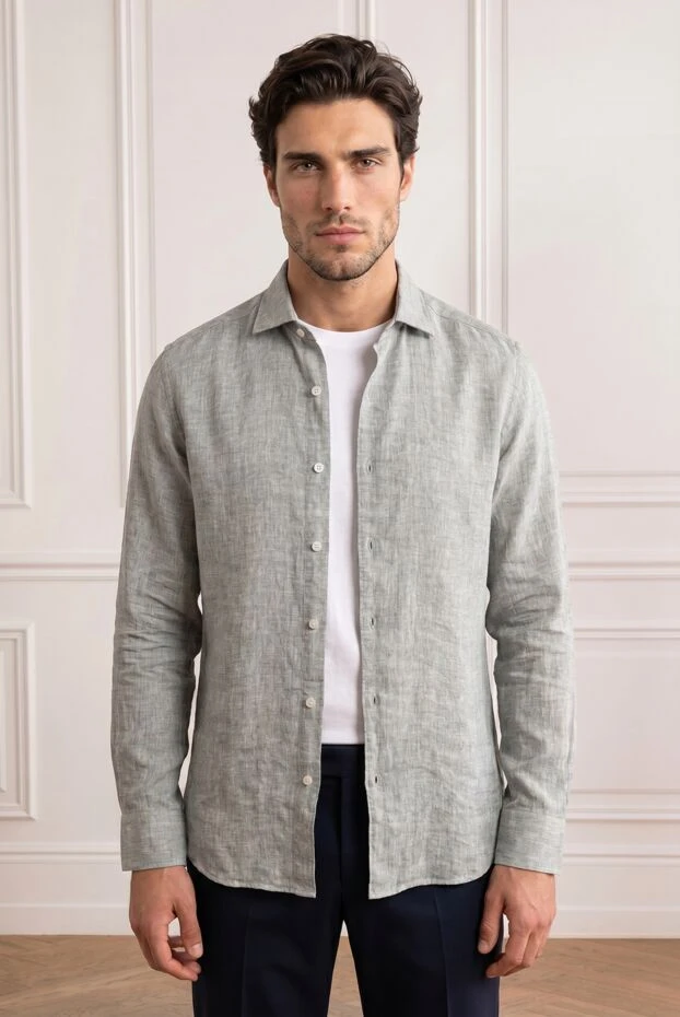 Alessandro Gherardi men's long-sleeved shirt made of lightweight, breathable linen 194738 - photo 3
