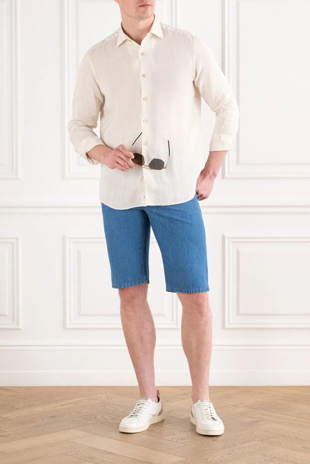 Alessandro Gherardi ivory linen shirt with turn-down collar 194751 - photo 2