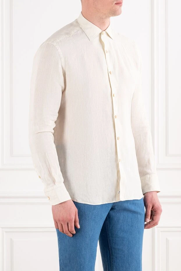 Alessandro Gherardi ivory linen shirt with turn-down collar 194751 - photo 3