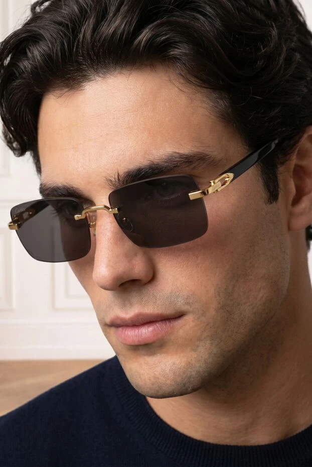 Cartier frameless sunglasses with chunky black horn temples 194796 - photo 2