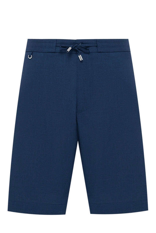 Stefano Ricci blue wool shorts with a classic cut and adjustable drawstring 194810 - photo 1