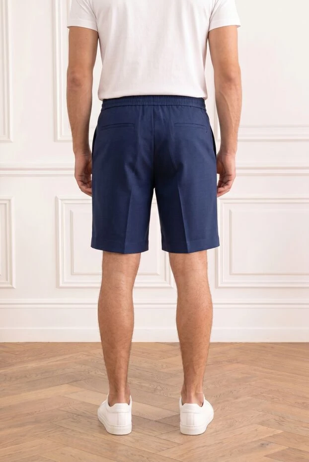 Stefano Ricci blue wool shorts with a classic cut and adjustable drawstring 194810 - photo 2