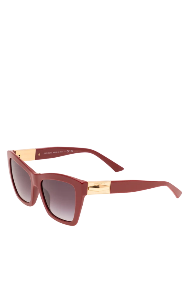 Jimmy Choo large burgundy cat-eye glasses with gold accents 194860 - photo 3