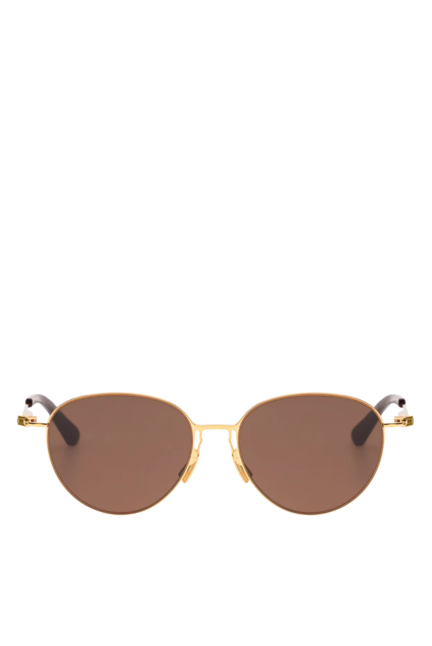 Bottega Veneta panto-shaped sunglasses with gold metal frames and brown lenses 194883 - photo 1