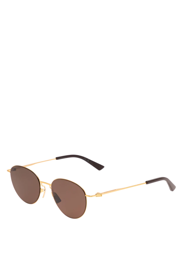 Bottega Veneta panto-shaped sunglasses with gold metal frames and brown lenses 194883 - photo 3