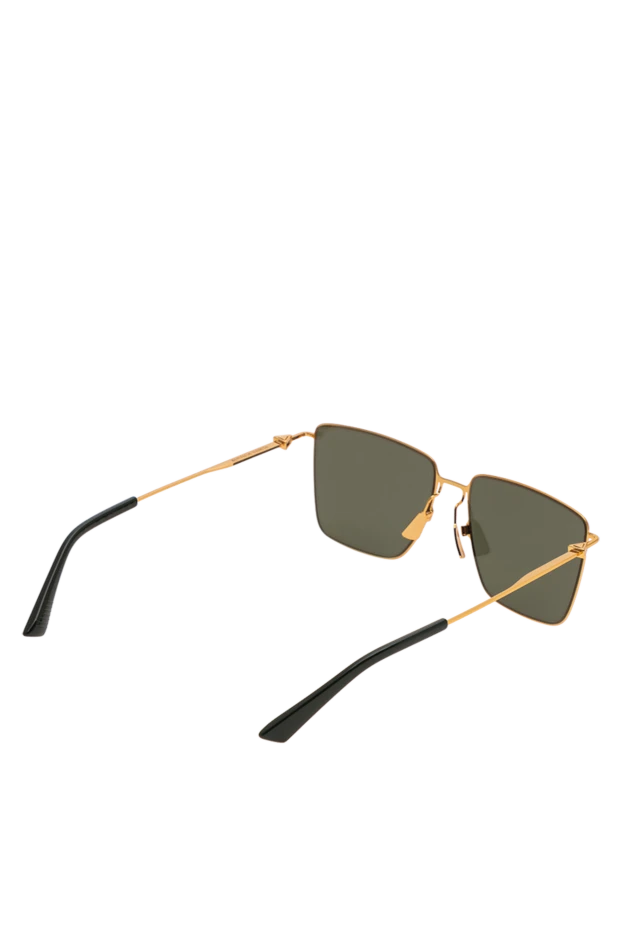 Bottega Veneta thin gold frame square sunglasses with green lenses 194884 - photo 3