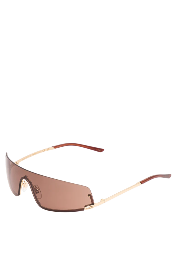 Gucci streamlined goggles with a gold frame and a monolithic coffee screen 194896 - photo 3