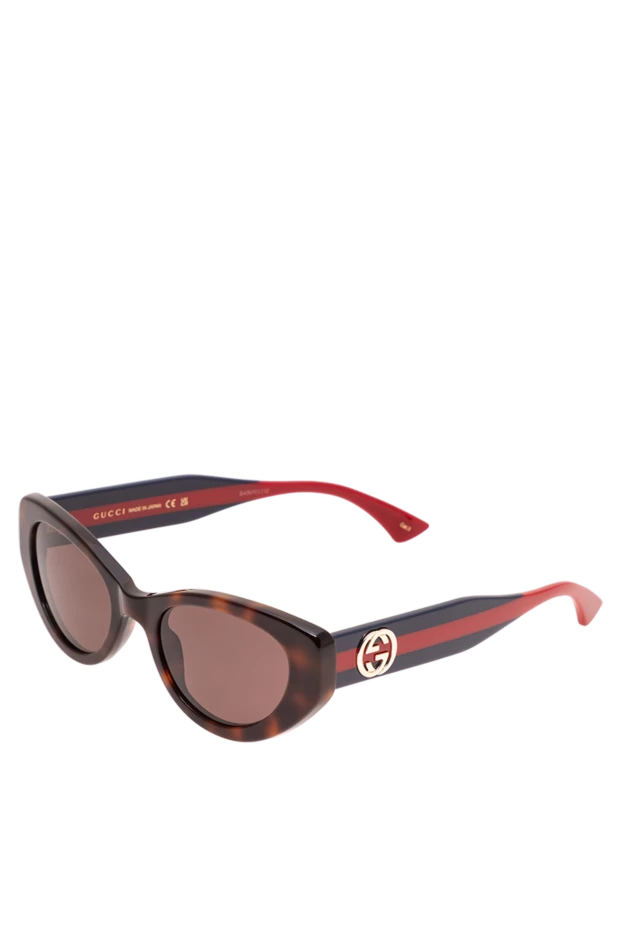 Gucci statement tortoiseshell cat eye glasses with the iconic blue and red band 194907 - photo 3