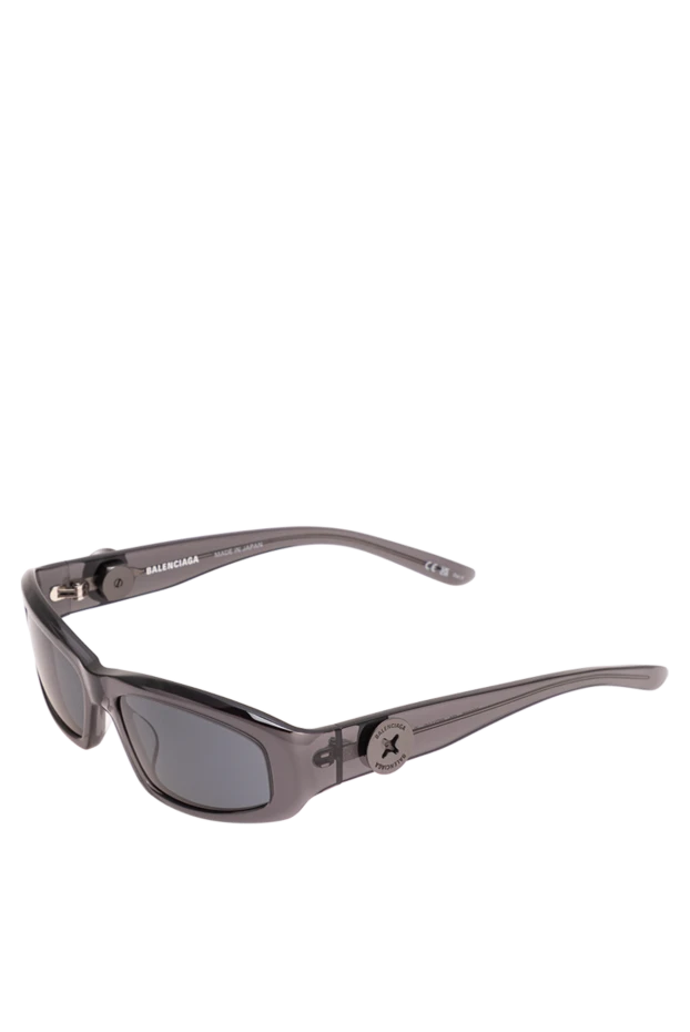 Balenciaga rectangular sunglasses with translucent gray frames and logo 194920 - photo 3