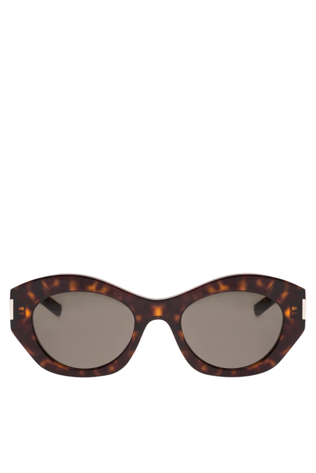 Saint Laurent women's cat eye glasses with tortoiseshell frames and silver plates 194943 - photo 1