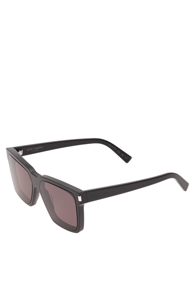 Saint Laurent black glossy square sunglasses with smoky gradient 194944 - photo 3