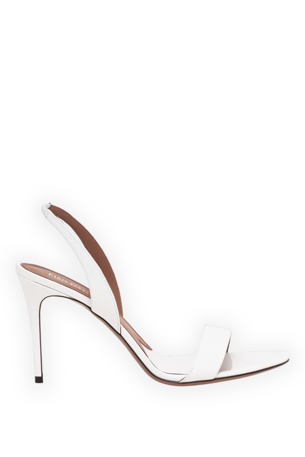 Paris Texas snow-white leather slingback sandals with a thin, chiseled stiletto heel 194967 - photo 1