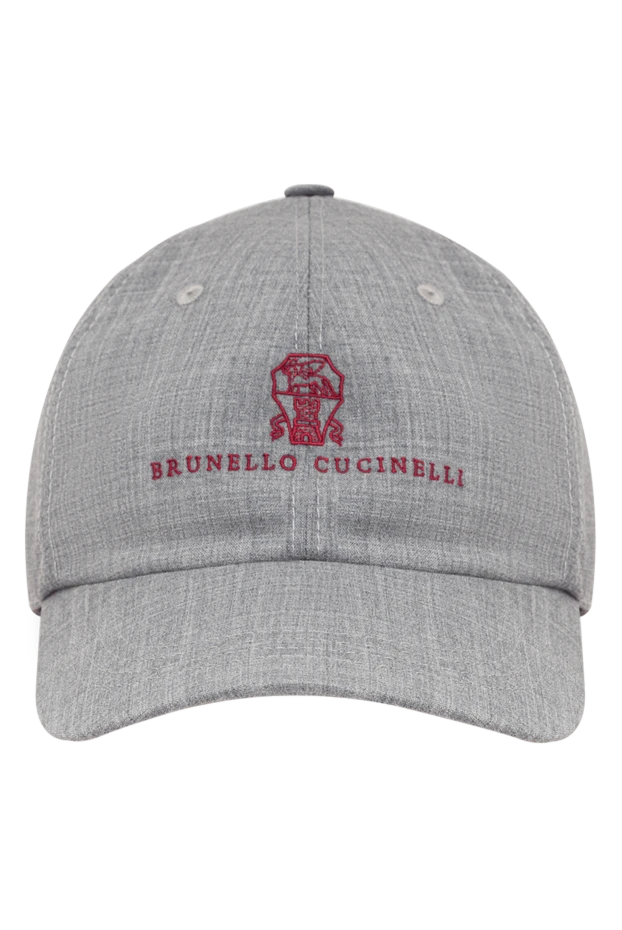 Brunello Cucinelli six-panel baseball cap with a rigid curved brim in gray 194992 - photo 1