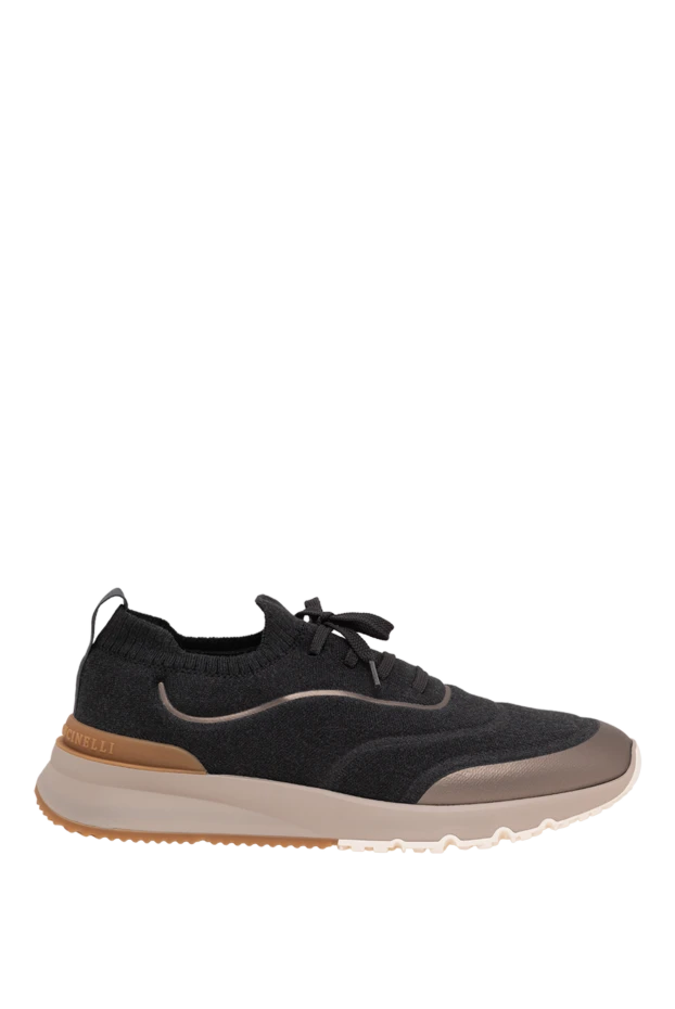 Brunello Cucinelli men's elastic knit sneakers with a chunky sole 194997 - photo 1
