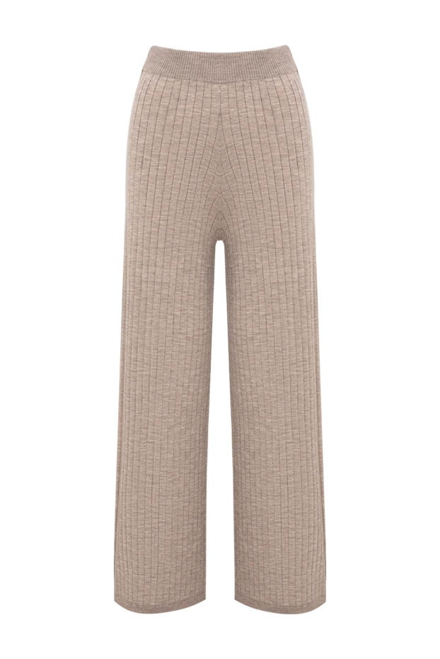 Brunello Cucinelli wide-leg ribbed wool trousers with elastic waistband 195011 - photo 1
