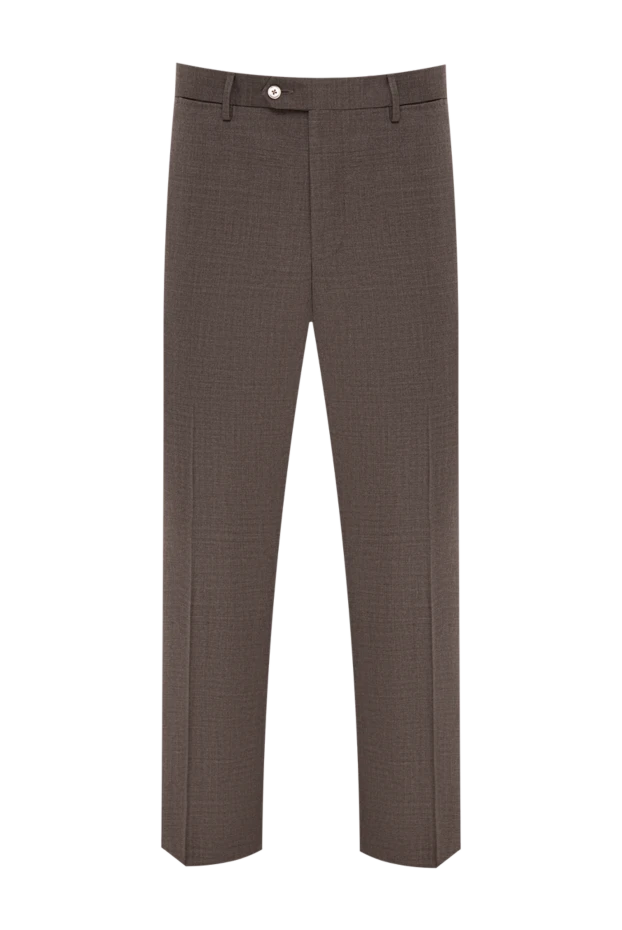 Cesare di Napoli men's classic wool trousers in brown 195022 - photo 1