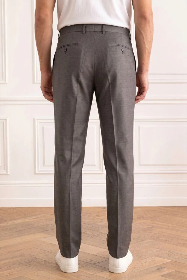 Cesare di Napoli men's classic wool trousers in brown 195022 - photo 2