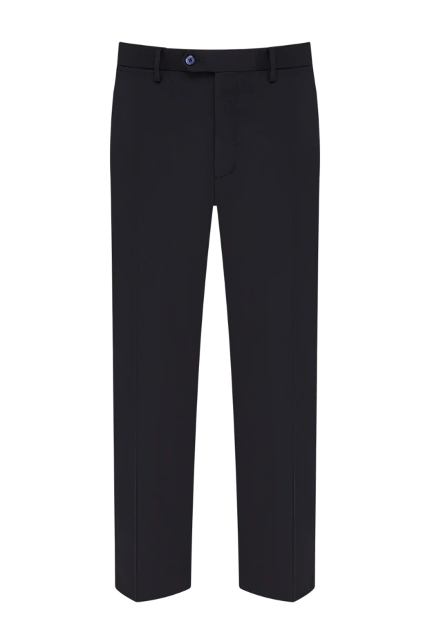 Cesare di Napoli men's blue wool classic tapered trousers 195027 - photo 1