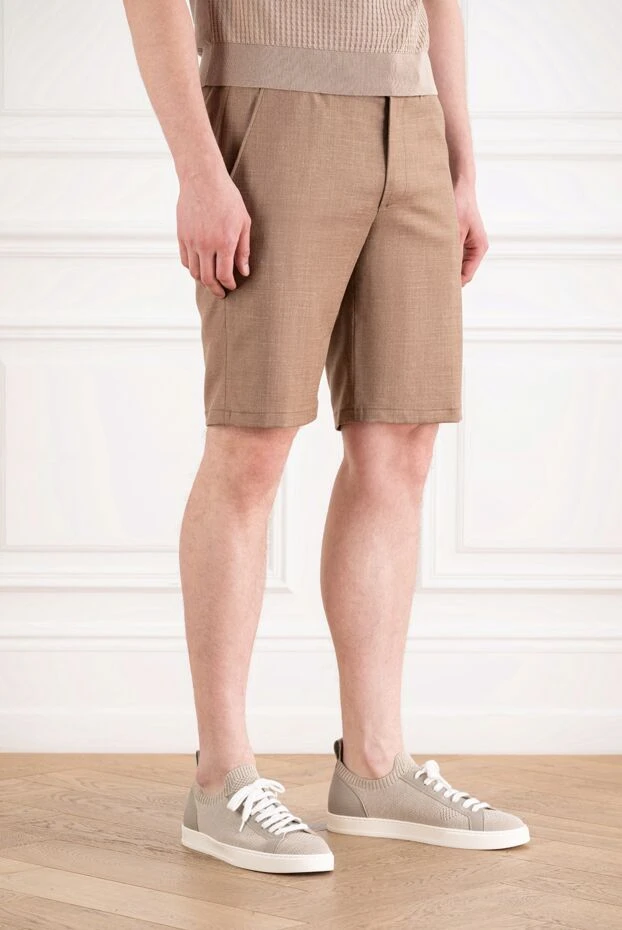 Cesare di Napoli men's summer bermuda shorts in coffee color 195051 - photo 3