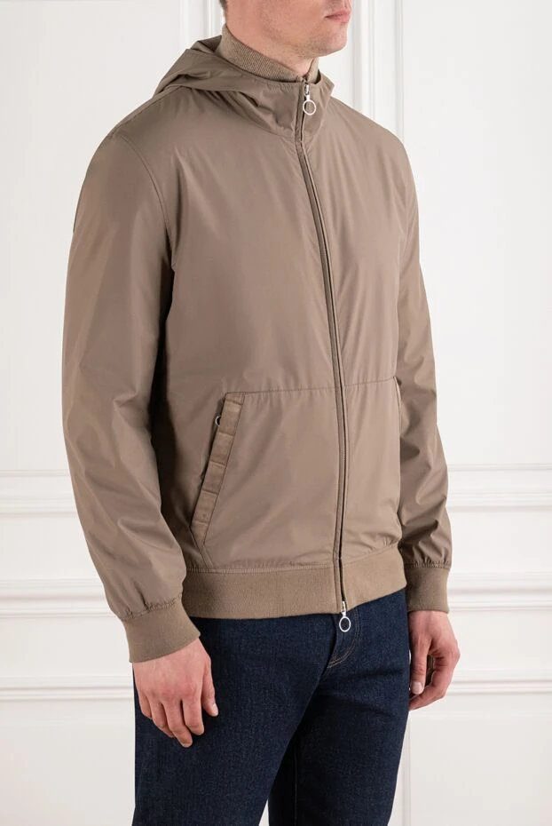 Seraphin a beige bomber jacket with a hood in a laconic design 195067 - photo 3