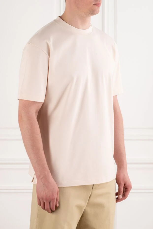Loro Piana мужская хлопковая футболка ray нежно-розового цвета свободного силуэта 195140 - фото 3