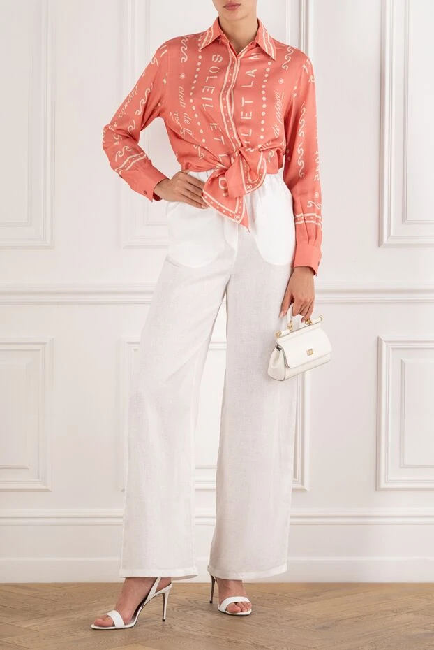 Loro Piana valerio wide-leg trousers in white linen 195146 - photo 2