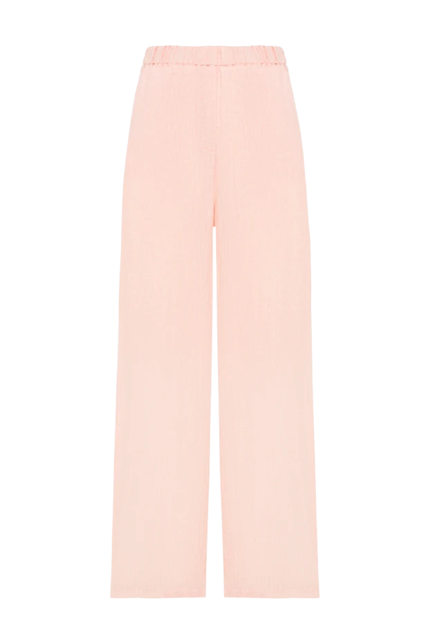 Loro Piana valerio wide-leg trousers in pink linen 195147 - photo 1