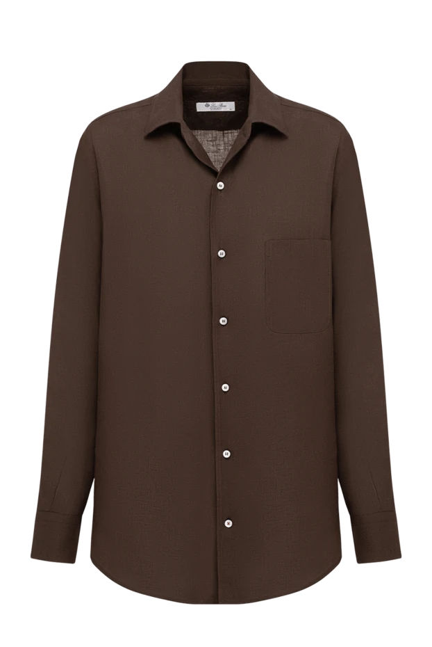 Loro Piana andre women's linen shirt in brown 195150 - photo 1