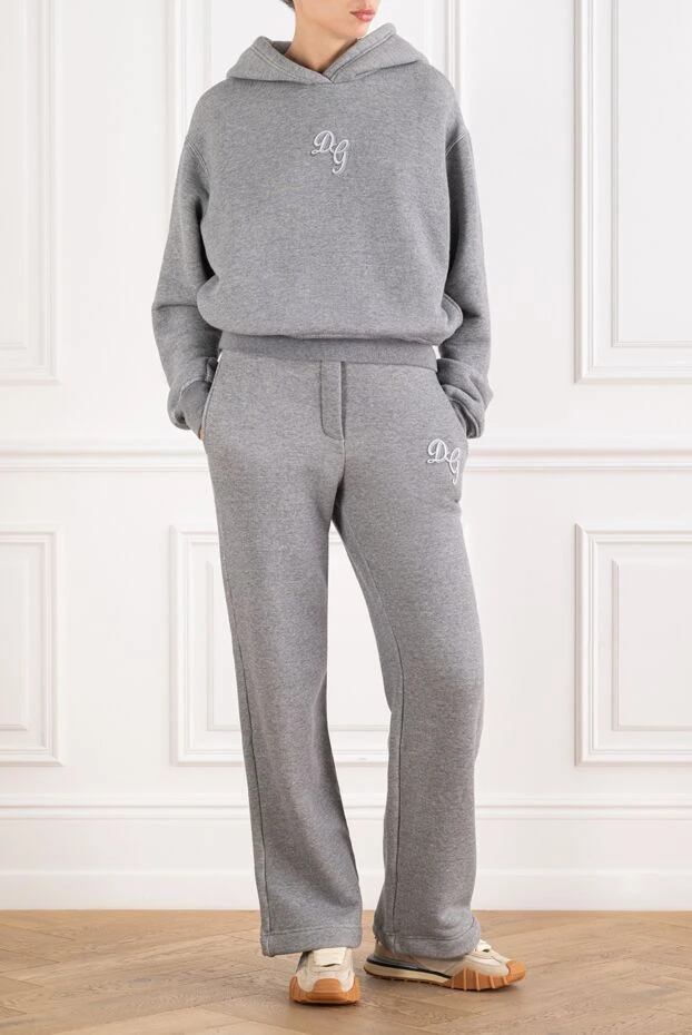 Dolce & Gabbana soft grey fleece hooded tracksuit 195158 - photo 2