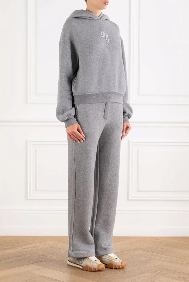 Dolce & Gabbana soft grey fleece hooded tracksuit 195158 - photo 3