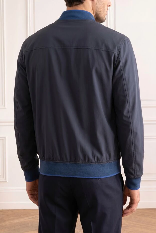 Zilli lightweight blue demi-season bomber jacket made of technical fabric 195319 - photo 2