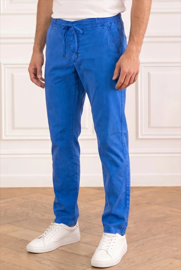 Zilli men's bright blue casual straight-leg trousers 195322 - photo 1