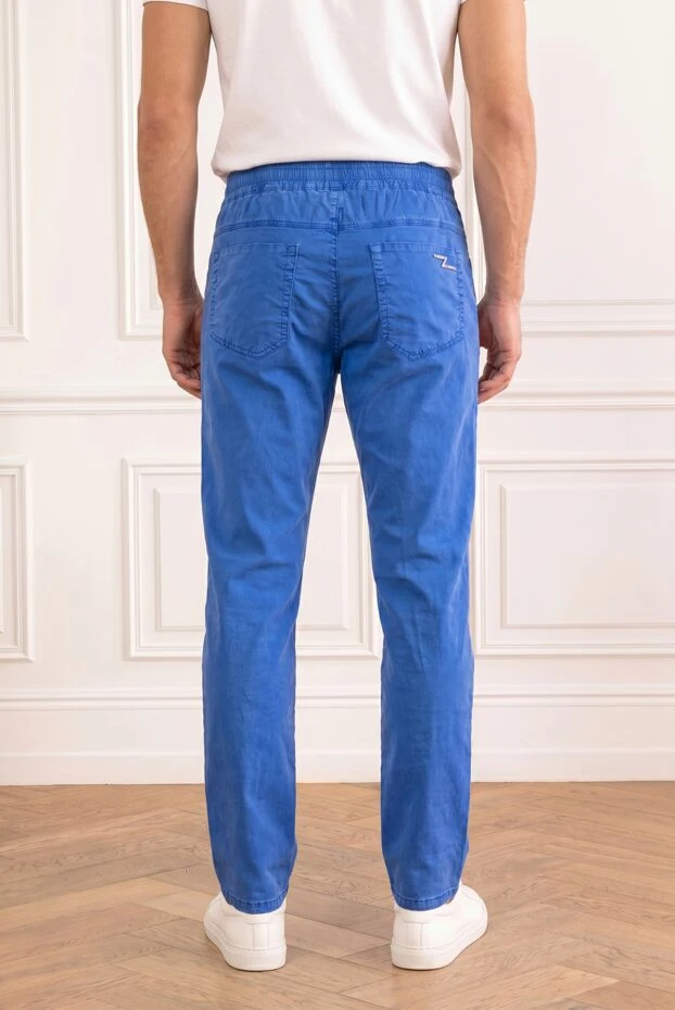 Zilli men's bright blue casual straight-leg trousers 195322 - photo 2