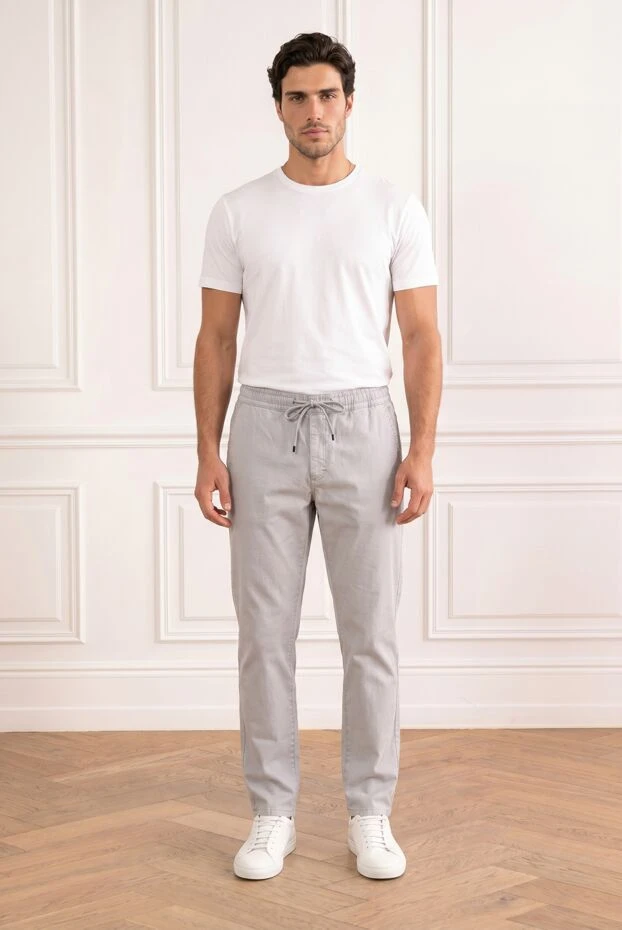 Zilli men's light gray casual drawstring trousers 195323 - photo 1