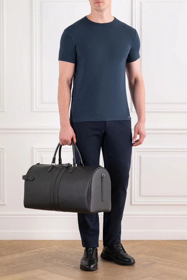 Zilli men's muted indigo blue knitted track pants 195334 - photo 1