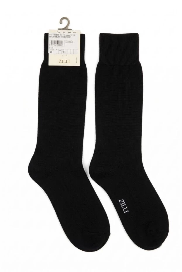 Zilli black knitted socks made of ultra-soft cashmere and natural wool 195349 - photo 1