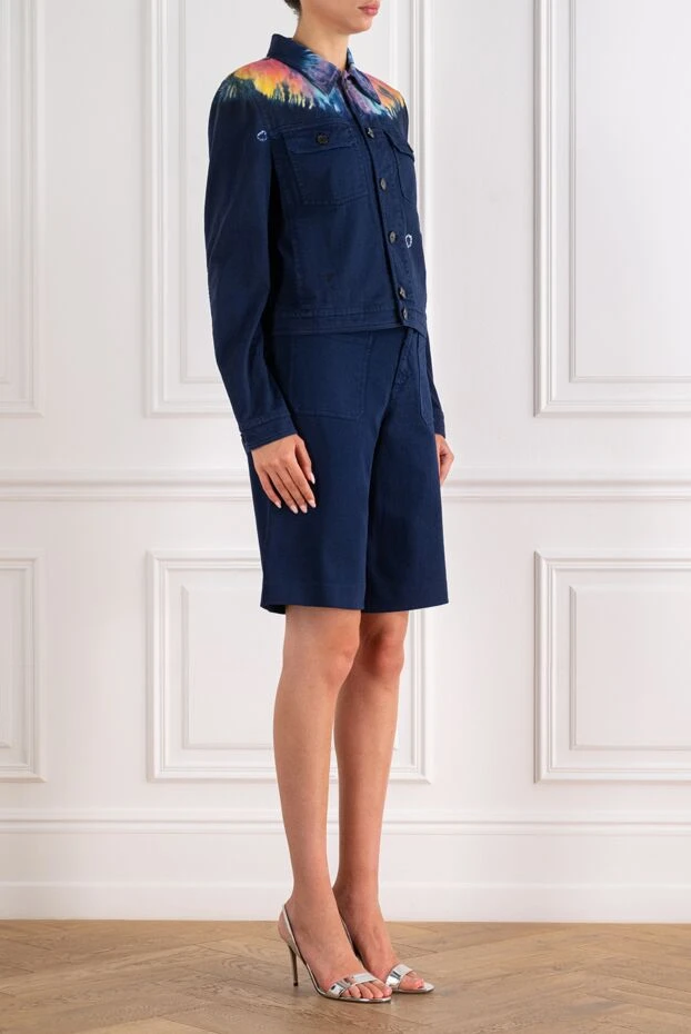 Dior denim suit with tie-dye jacket and shorts 195384 - photo 3
