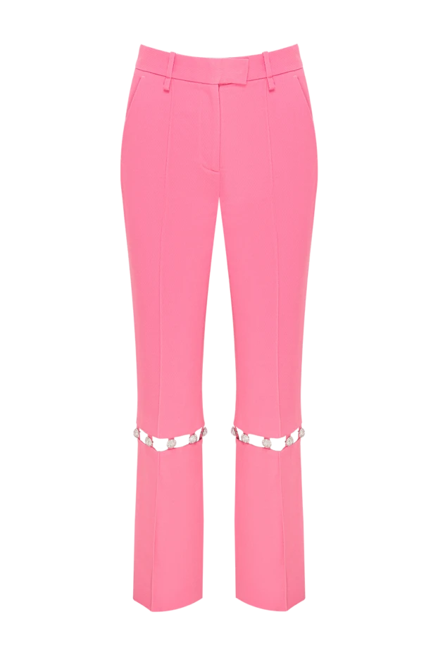 Giuseppe Di Morabito pink trousers with open knee slits and crystal chains 195391 - photo 1