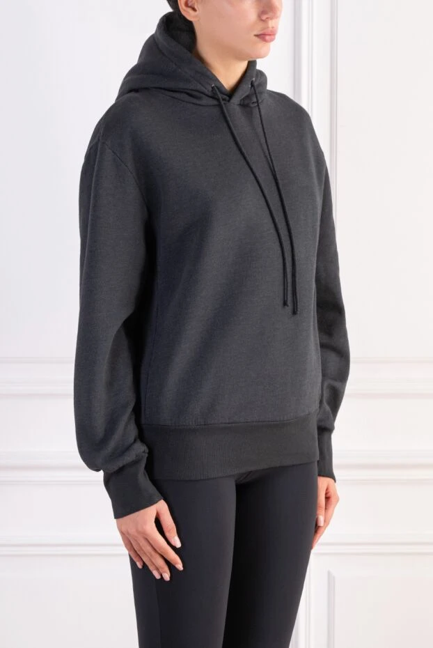 Giuseppe Di Morabito women's dark gray knitted hoodie 195443 - photo 3
