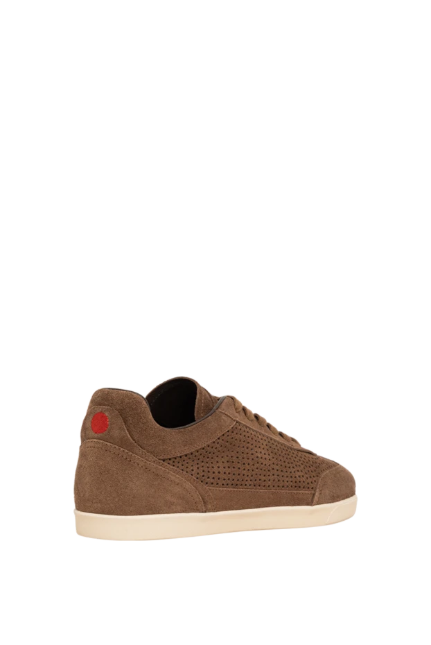 Kiton brown suede sneakers with perforations 195827 - photo 3
