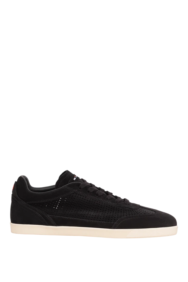 Kiton black suede sneakers with perforations and a contrasting sole 195833 - photo 1