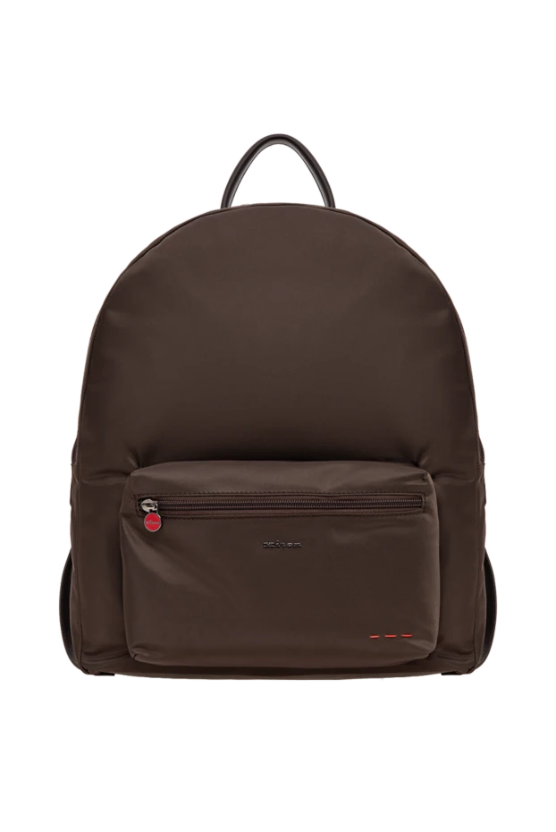 Kiton brown urban backpack made of high-tech textile with leather handles 195836 - photo 1