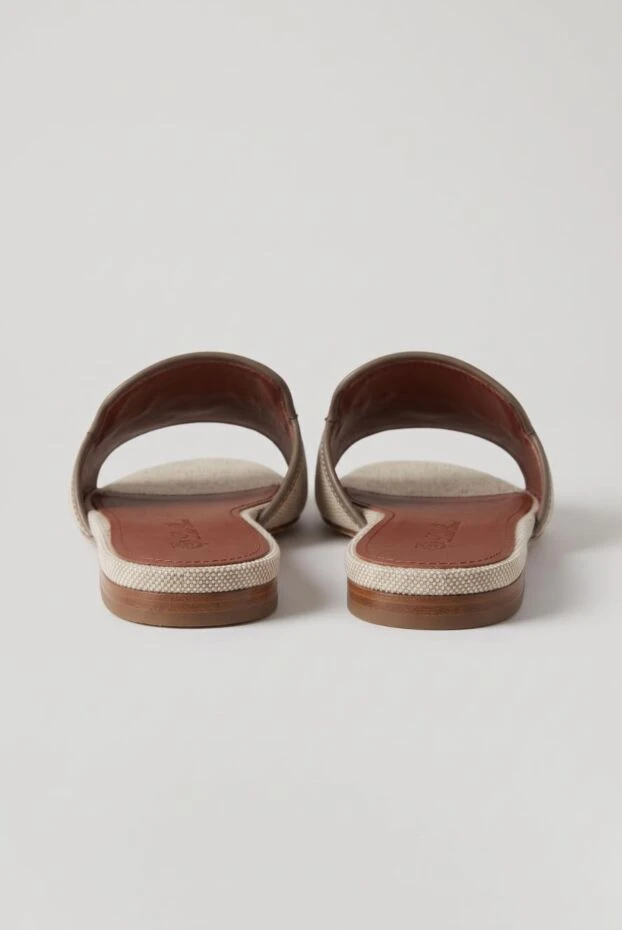 Loro Piana flat fabric mule sandals with signature metallic charms 195883 - photo 2