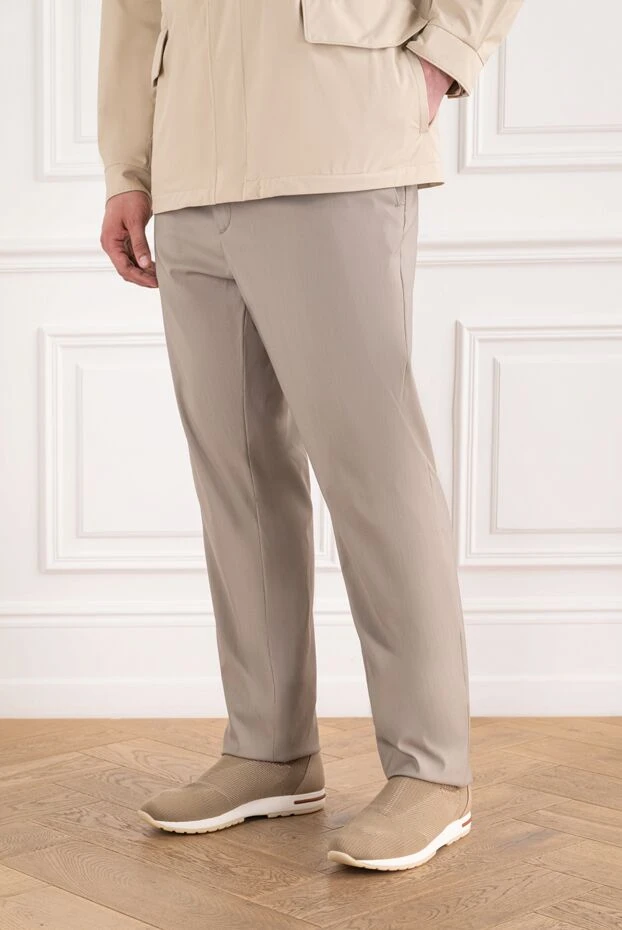 Loro Piana beige knit slip-on sneakers with signature kummel piping 195894 - photo 2