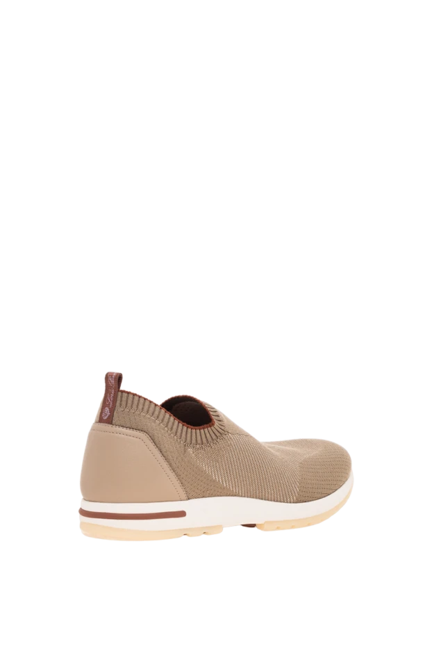 Loro Piana beige knit slip-on sneakers with signature kummel piping 195894 - photo 3