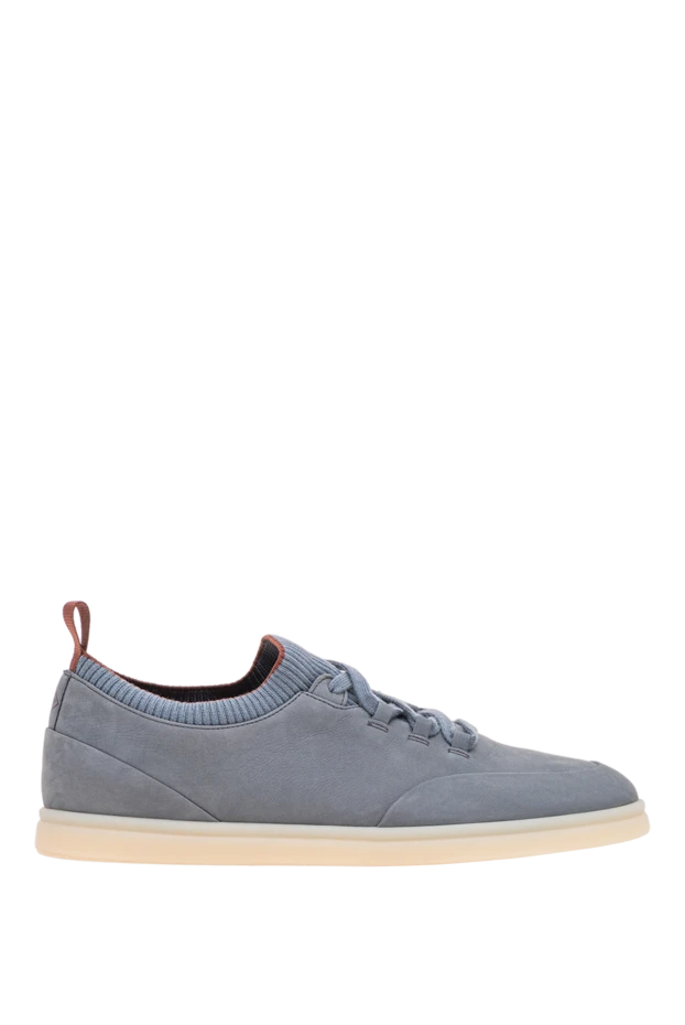 Loro Piana soho walk blue calfskin slip-ons 195898 - photo 1
